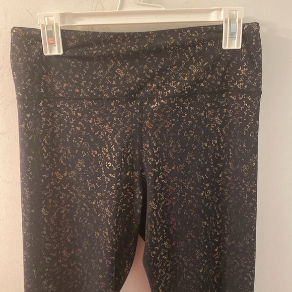 ZYIA Active Black Rose Gold Flake Light n Tight Hi-Rise Legging Size 12 - Picture 6 of 12